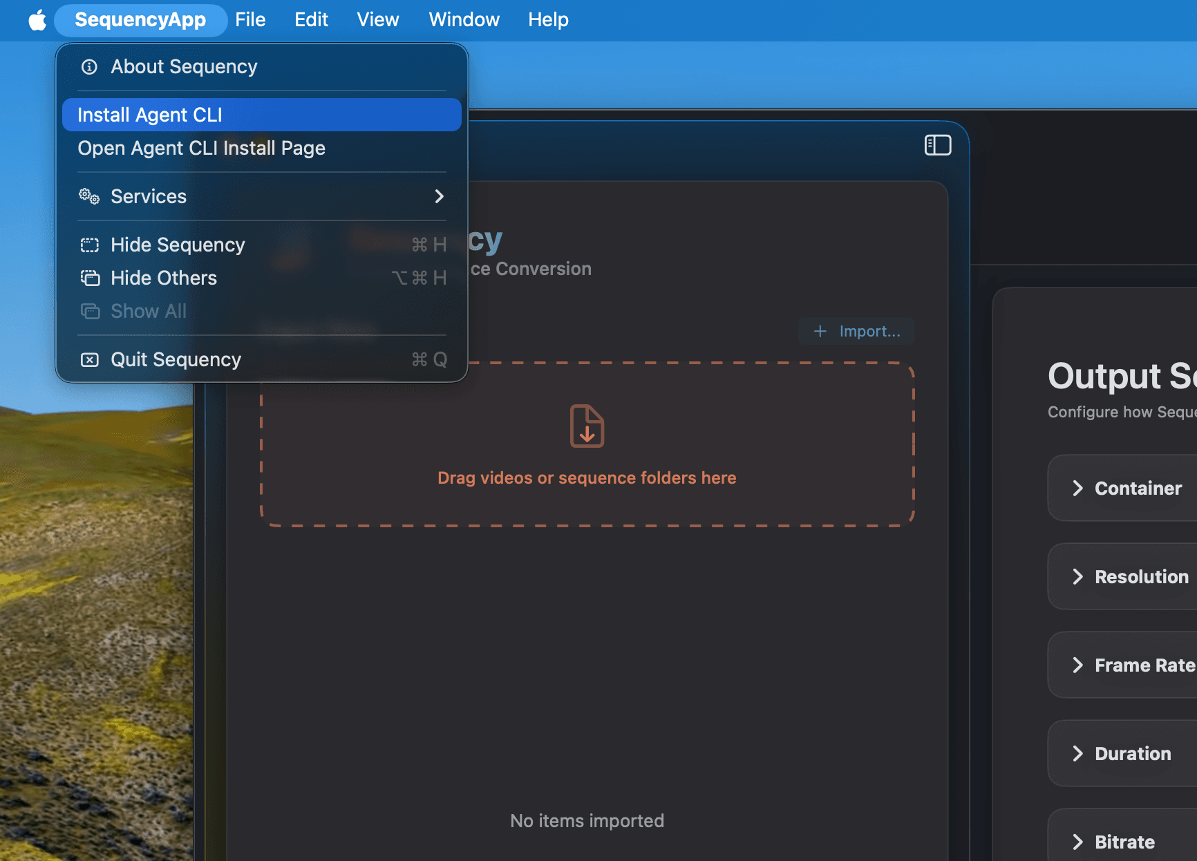 App Menu Code